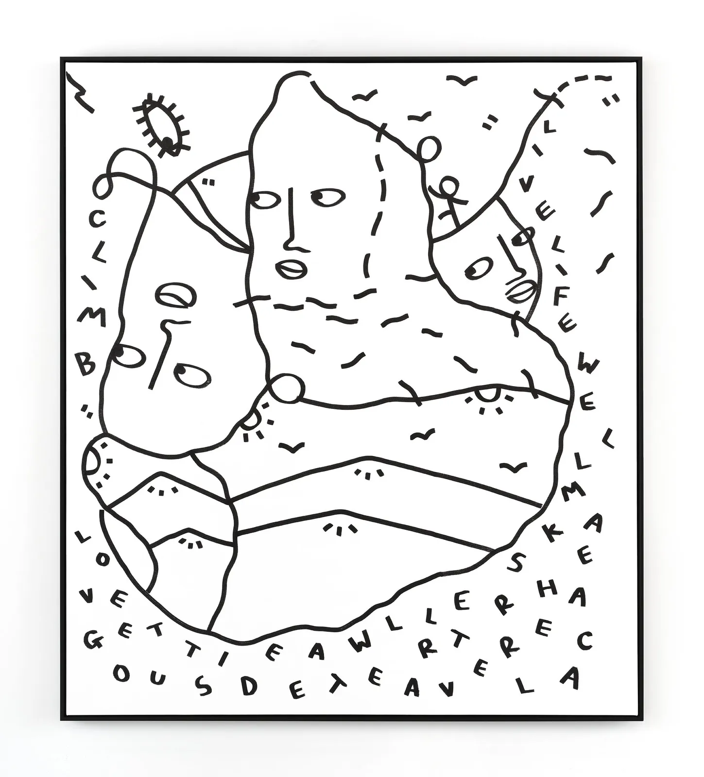 Shantell Martin - Drawings, Love, Get outside, eat well, be well ©, 2022