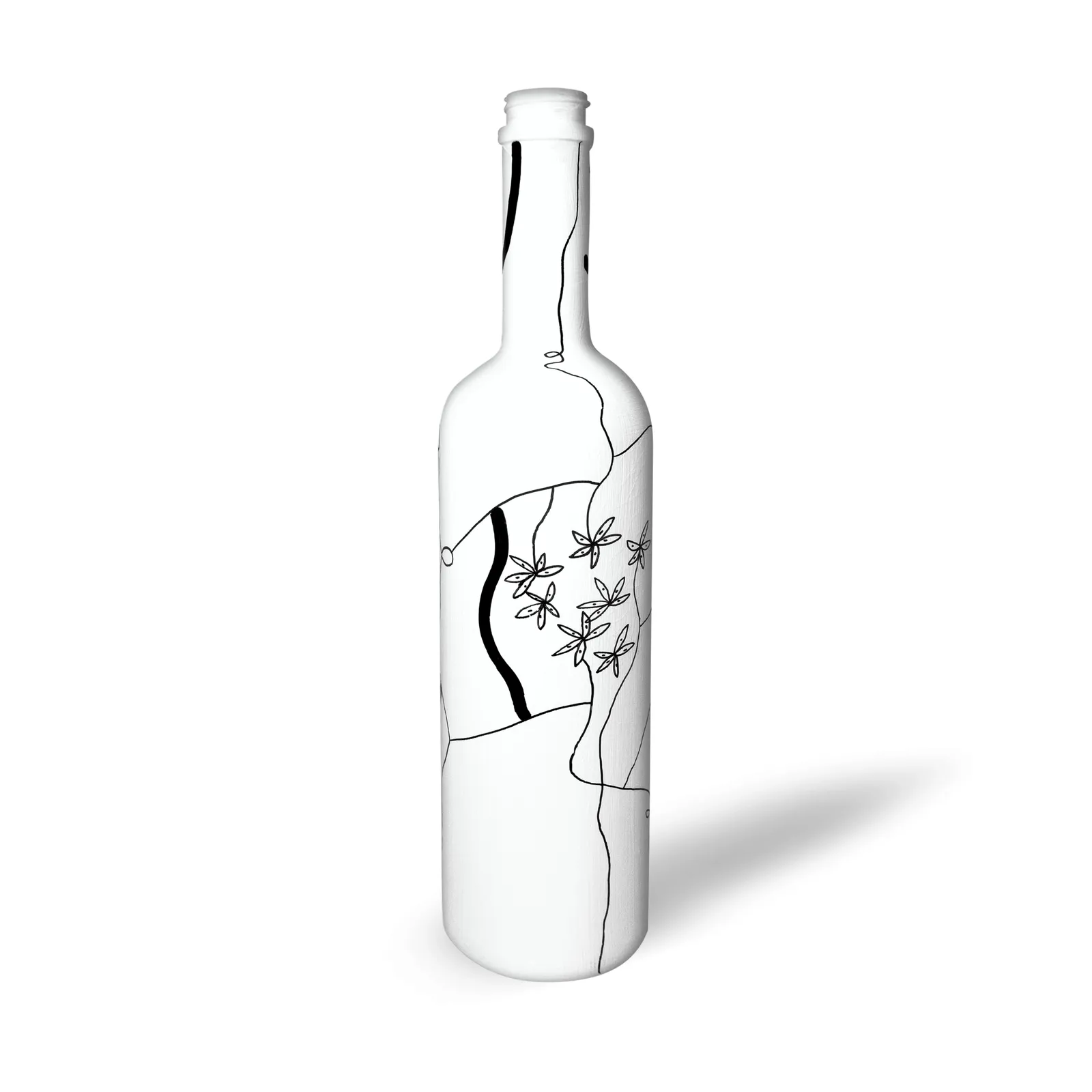 Shantell Martin - Sculpture, Drawn on bottle, 2022