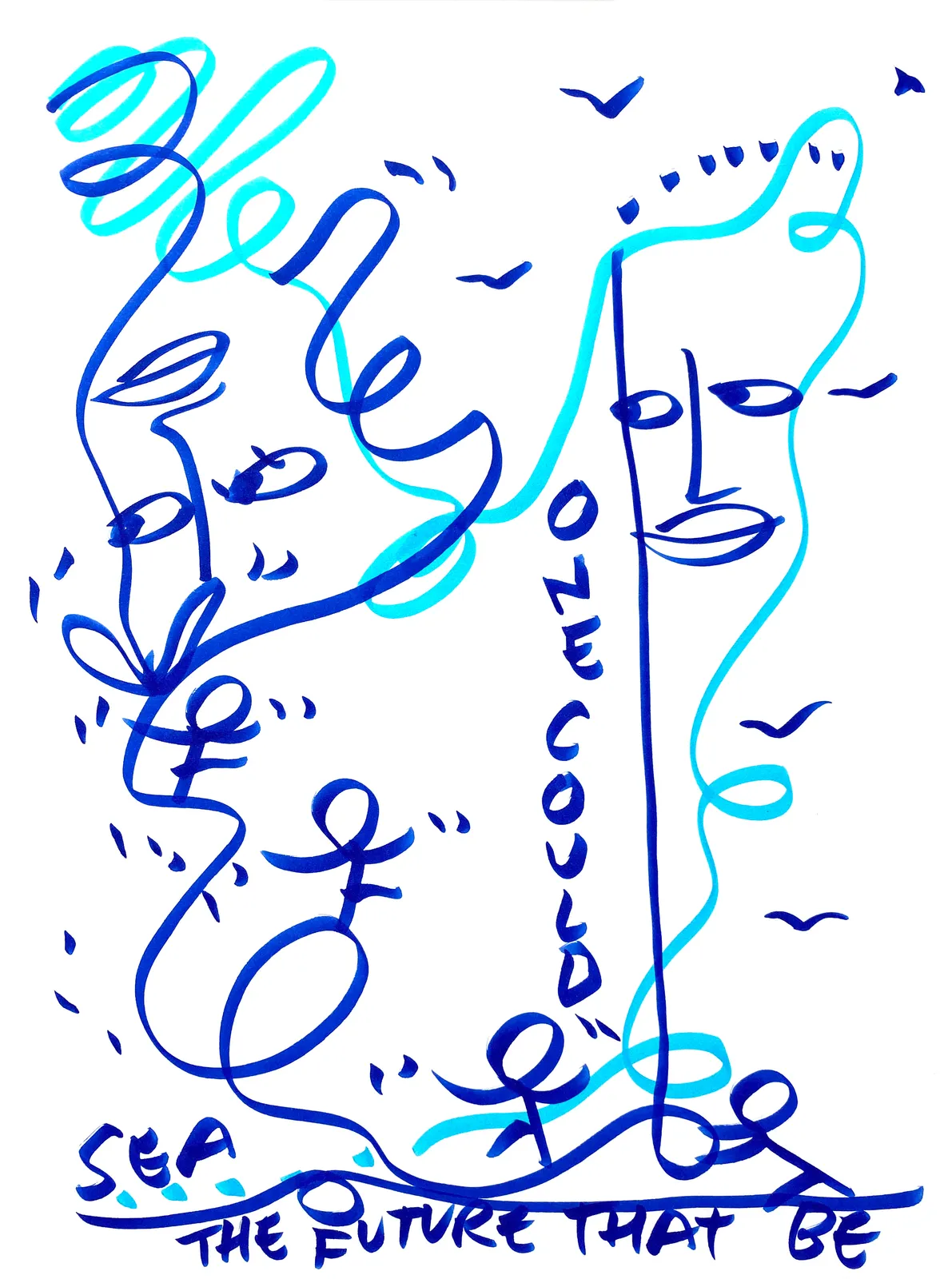 Shantell Martin - Drawings, One Could Be ©, 2021