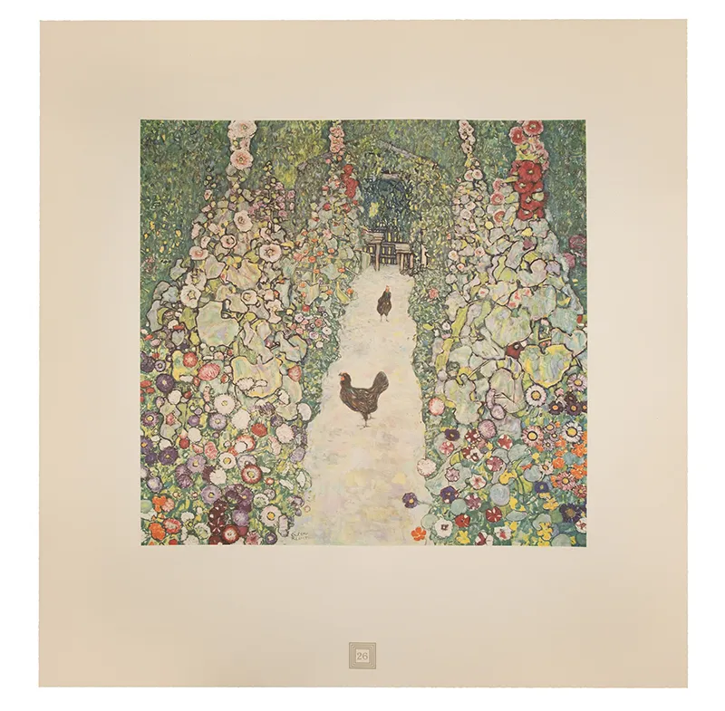 Gustav Klimt, Garden with Roosters (Plate 26), from Eine Nachlese/Dernière grebe/An Aftermath portfolio, 1931