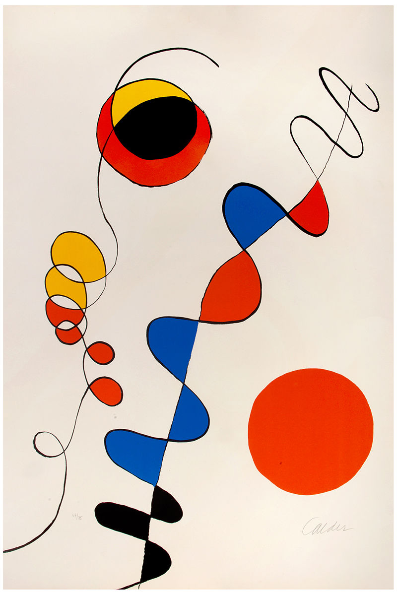 Alexander Calder, Couleurs Enlaces Dans Le Fil de Fer, 1965