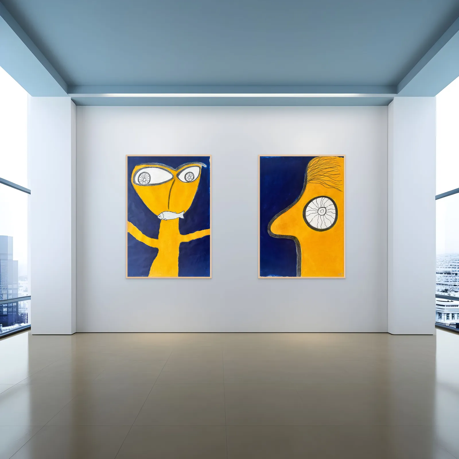 Sherihan Khalil, Wonderment Diptych, 2023