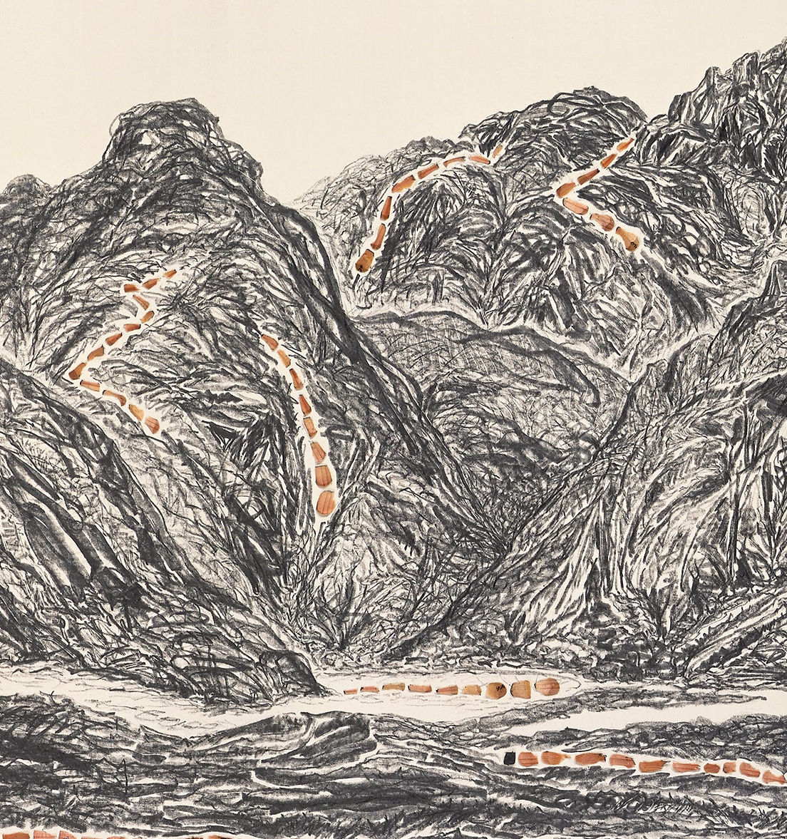 Shi Jin-Hua, Pen Walking #165, 2017