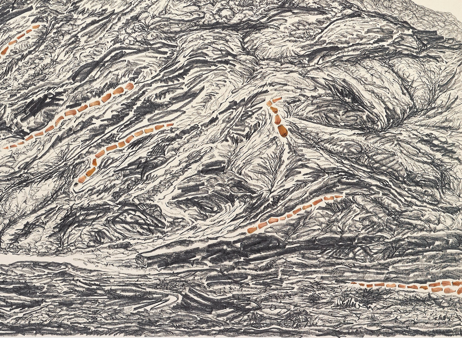 Shi Jin-Hua, Pen Walking #165, 2017