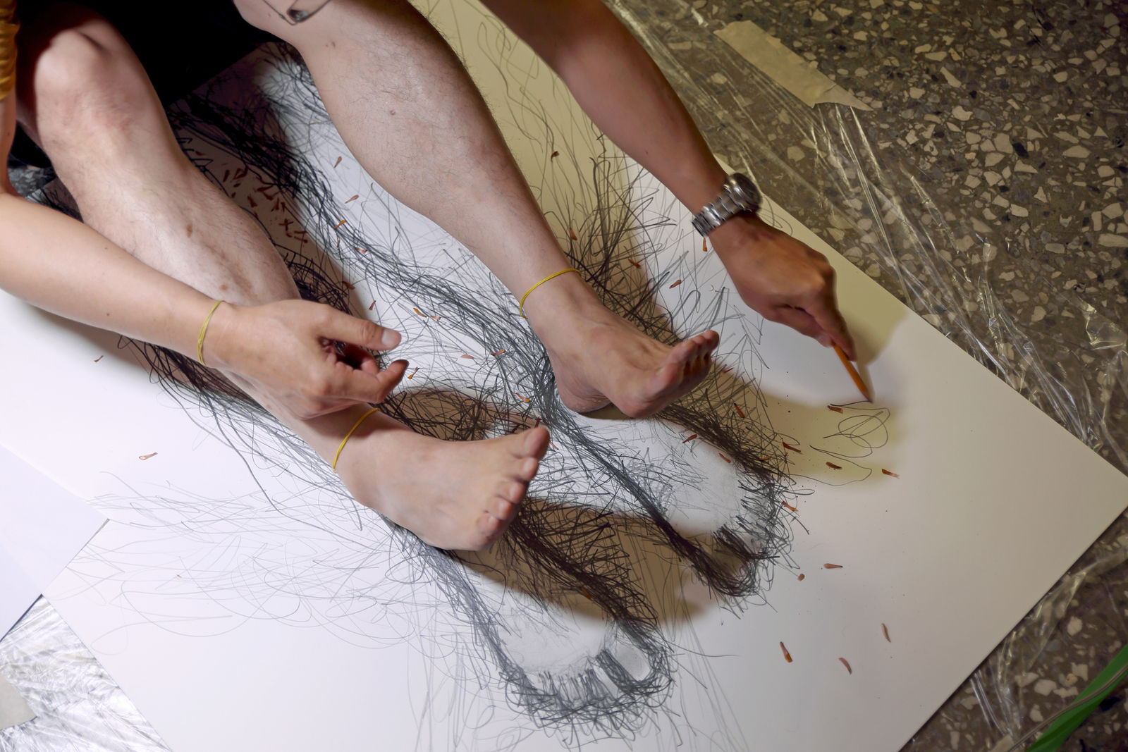 Shi Jin-Hua, Pen Walking #142, 2014