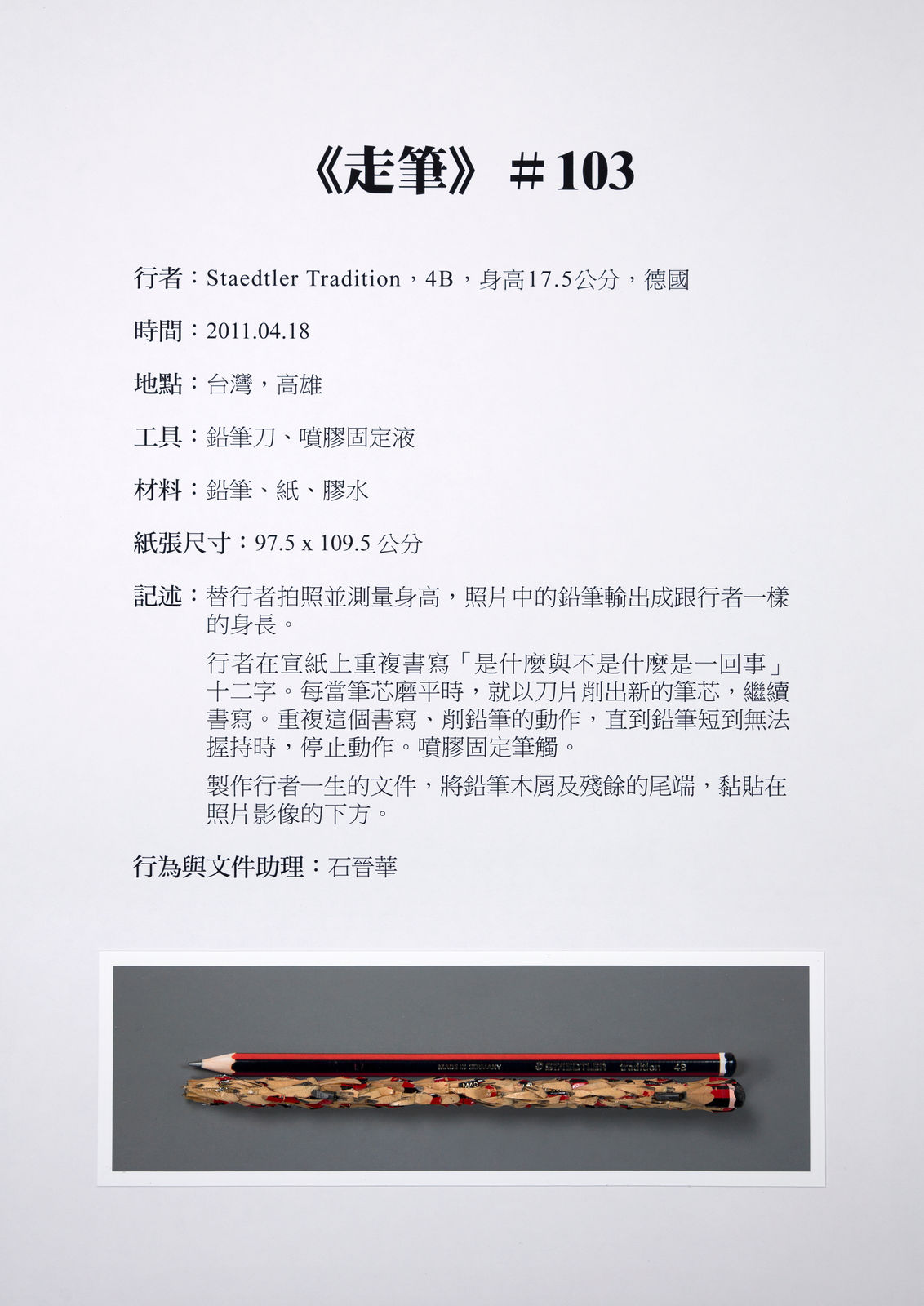 Shi Jin-Hua, Pen Walking #103, 2011