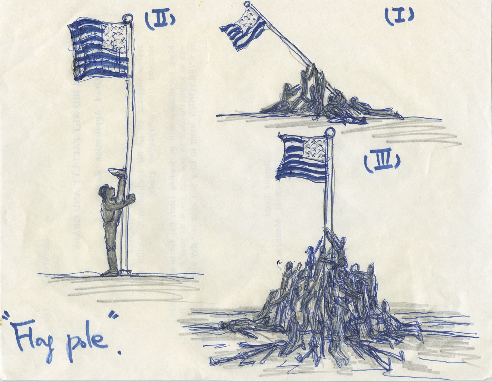 Shi Jin-Hua, Flag Pole, 1996