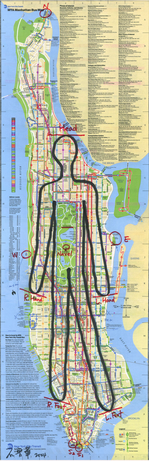 Shi Jin-Hua, Searching Center and Boundary - Manhattan version, 2004