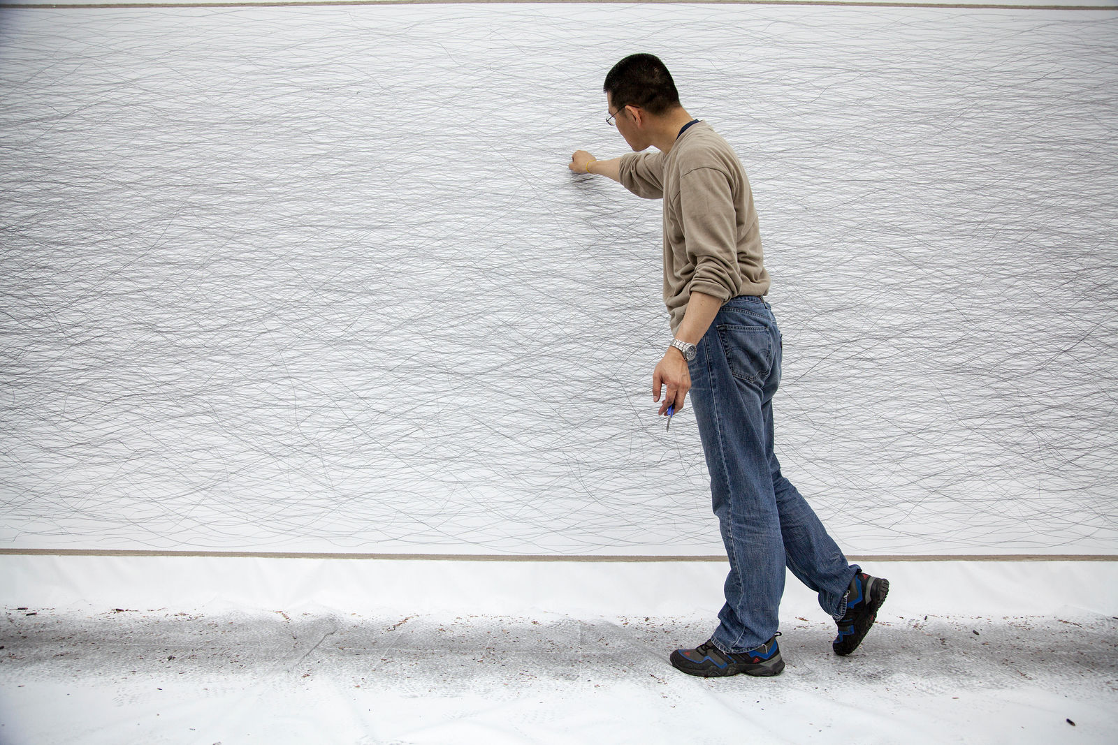 Shi Jin-Hua, A 100km Walk, 2012-2017