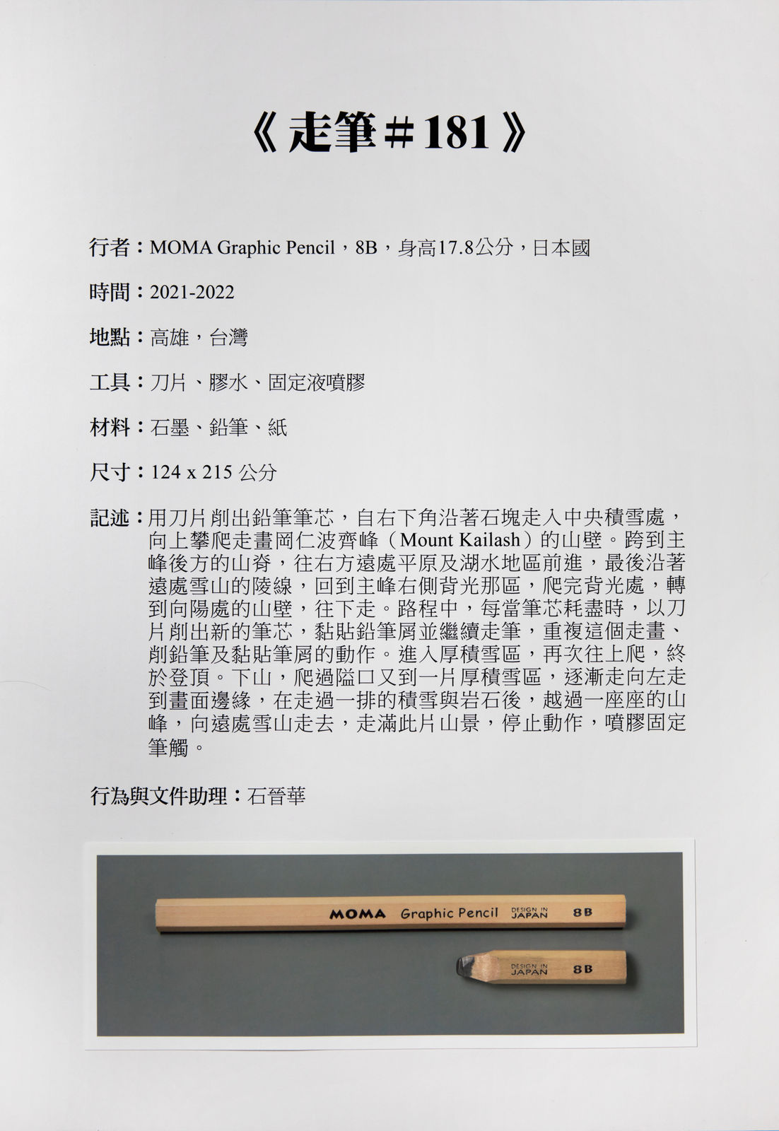 Shi Jin-Hua, Pen Walking #181, 2021–2022