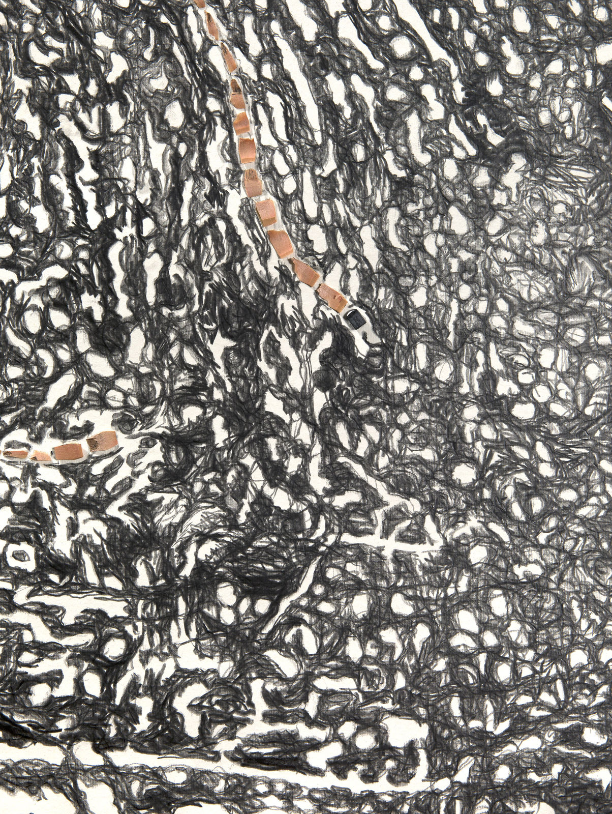 Shi Jin-Hua, Pen Walking #172, 2019