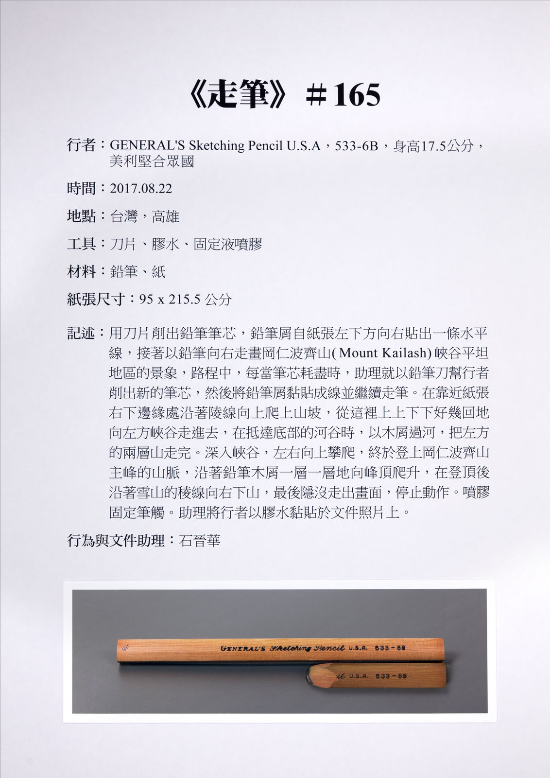 Shi Jin-Hua, Pen Walking #165, 2017