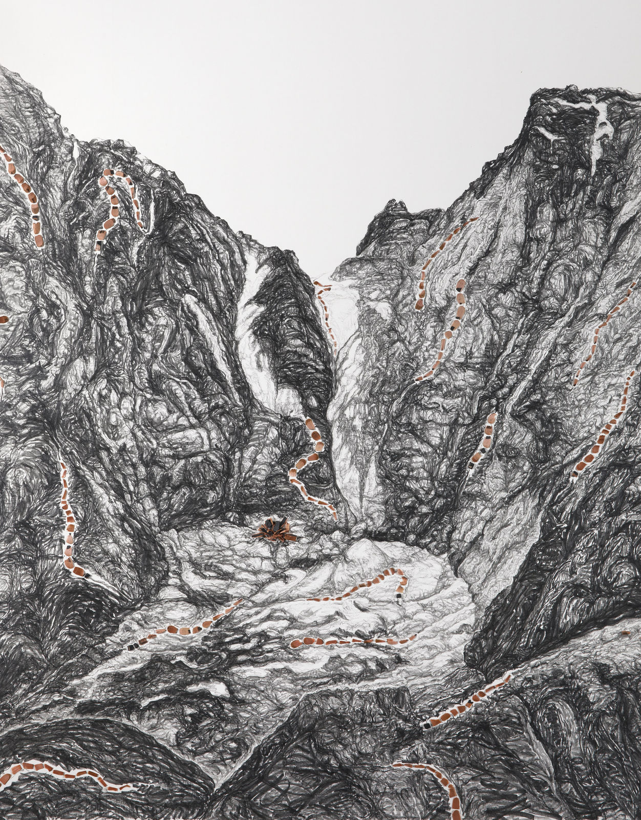 Shi Jin-Hua, Giacometti Sat Under the Alps, 2019