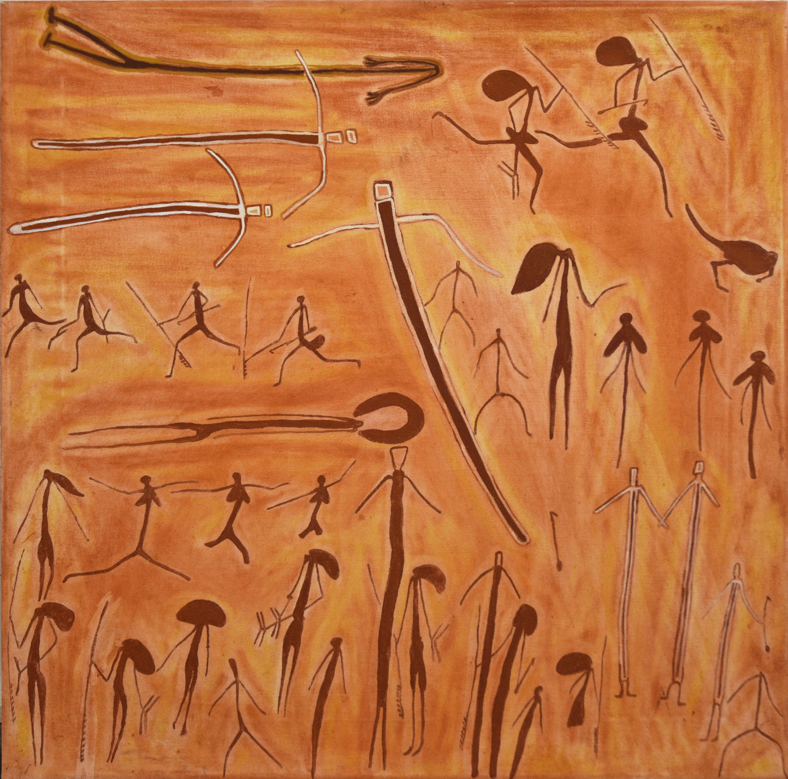 Clarrie Djanghara, Stickmen and the Gwion, 2021