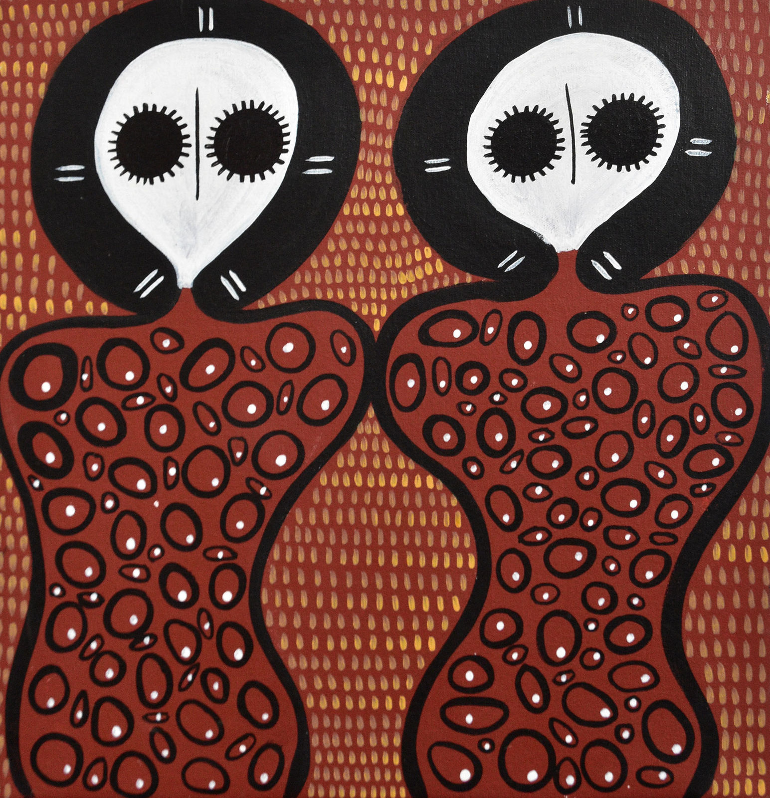 Edna Dale, Djalala & Wandjinas (wandjinas with boundary stones on their body), 2022