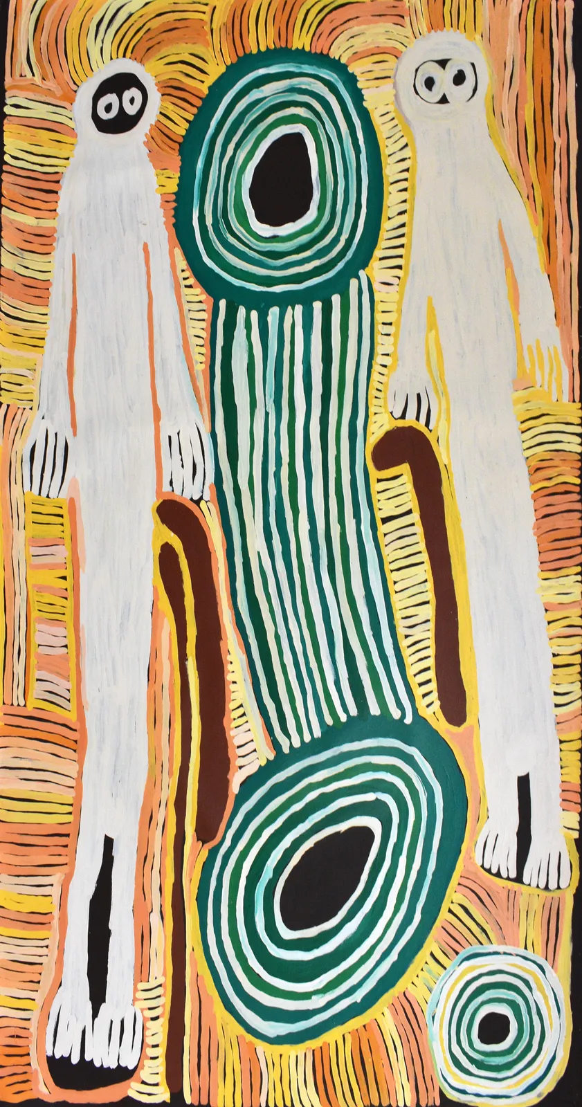 Linda Syddick, Wati Tjungarrayi Kutjarra, Kapi Tjukurrpa, Warlukirritji, 2018