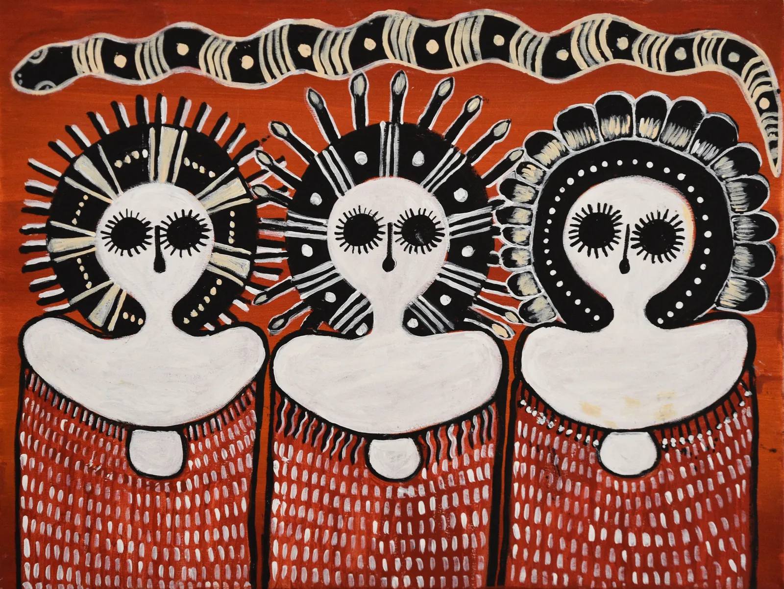 Mildred Mungulu, Three tribes & Ungud (totem), 2021