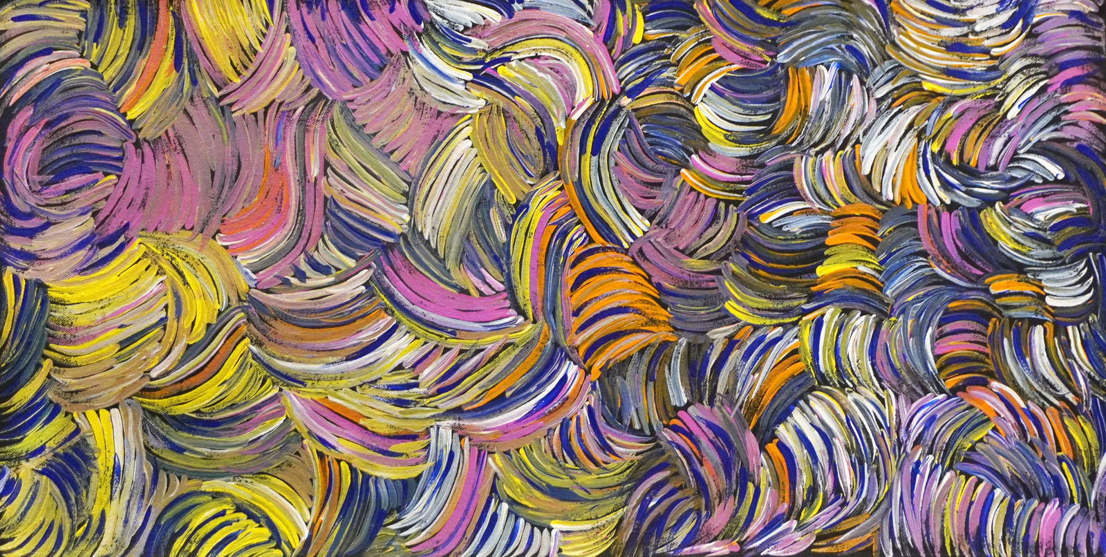 Nola Napangardi Fisher, Purrpalanji Jukurrpa (Skinny bush banana dreaming), 2025