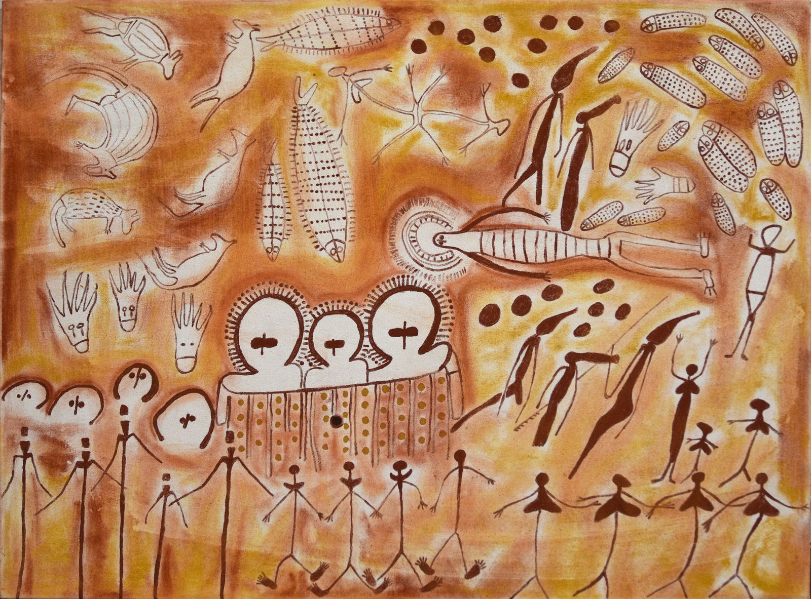 Clarrie Djanghara, Wandjina Talking to the People, 2021