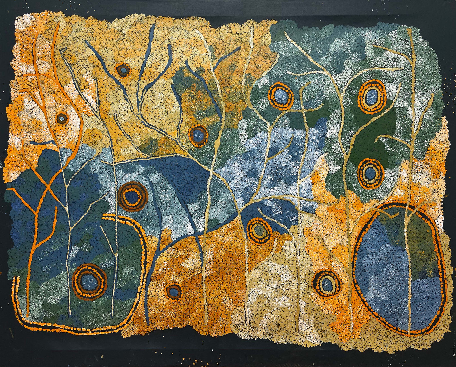 Betty Mula, Kunkarangkanypa Tjukurpa (Seven Sisters), 2023