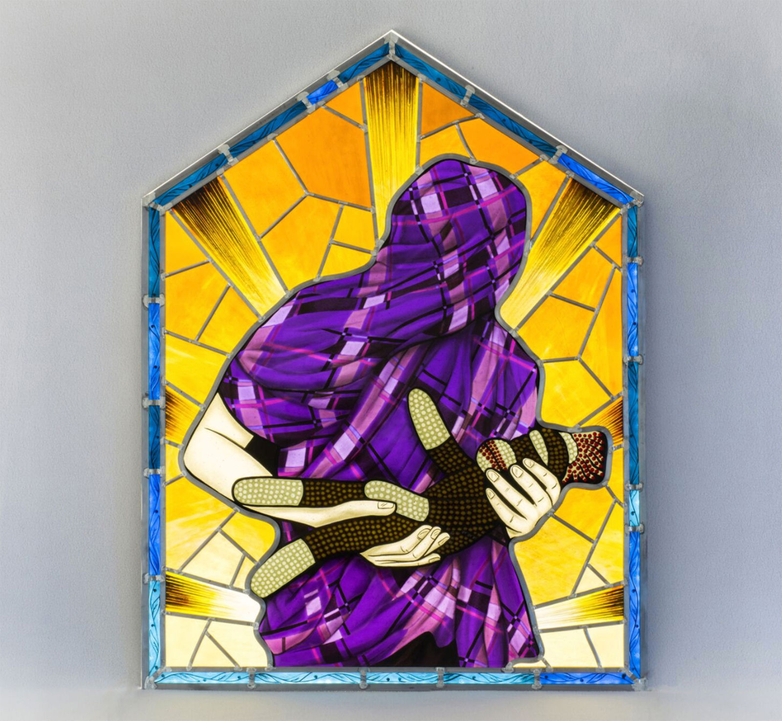 Amir H. Fallah, Embracing The World, 2017