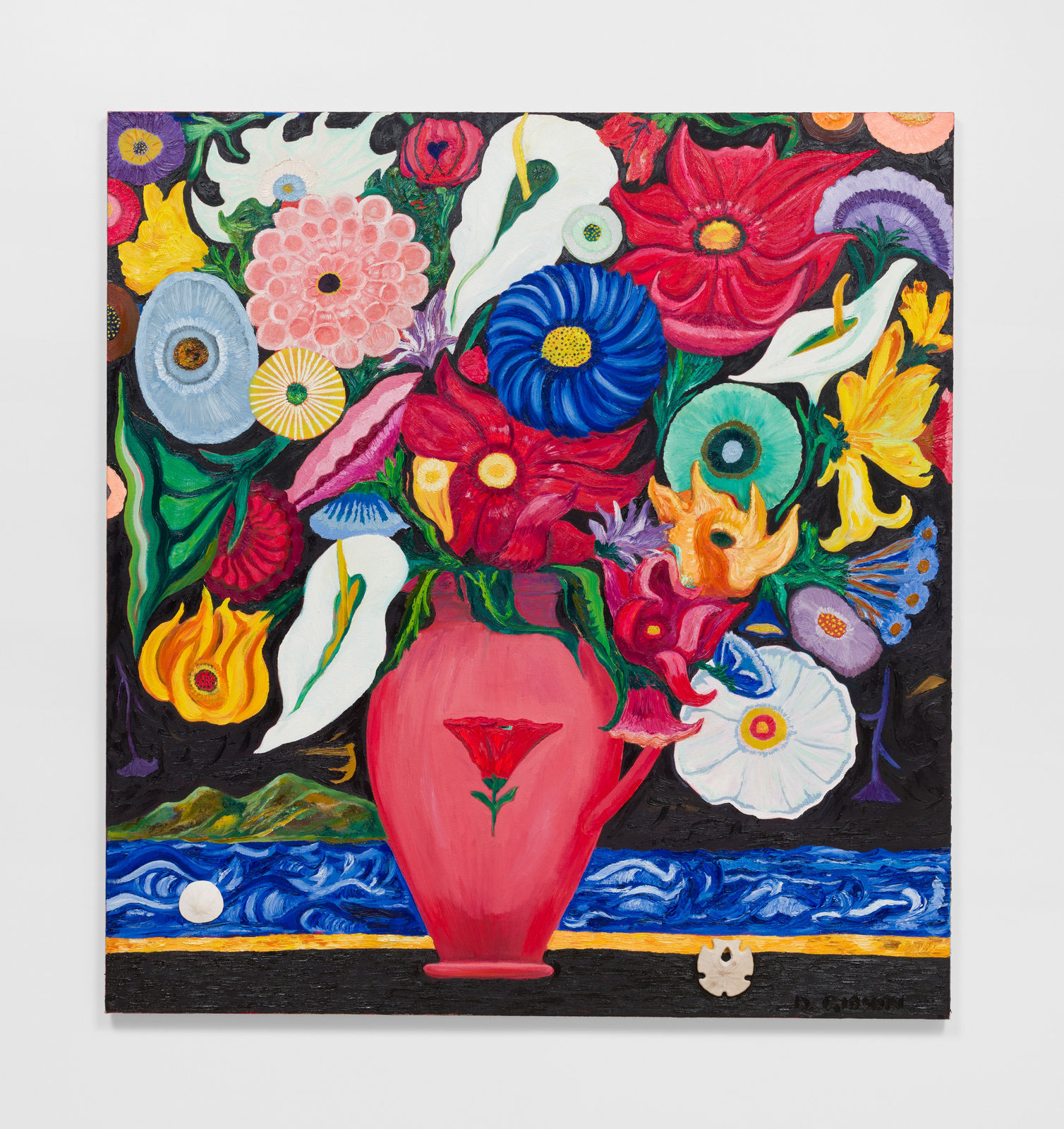 Daniel Gibson, Vase with Sand Dollar (Flower Moon), 2021