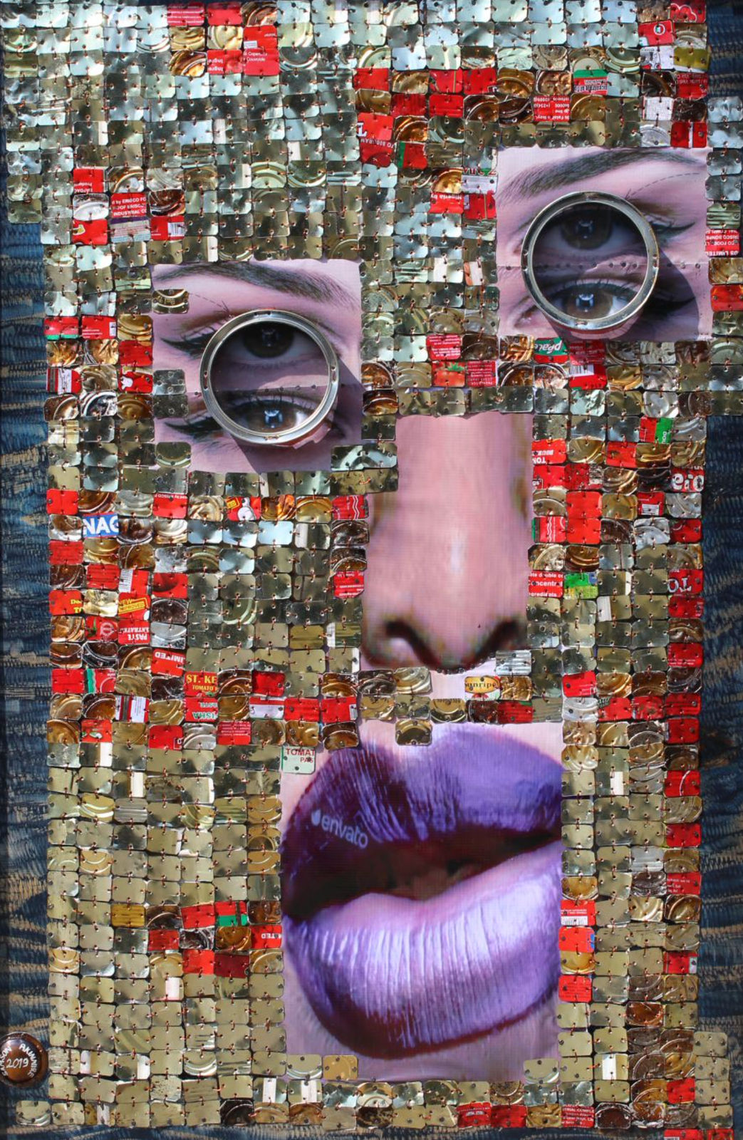 Samson Akinnire, Face III, 2019