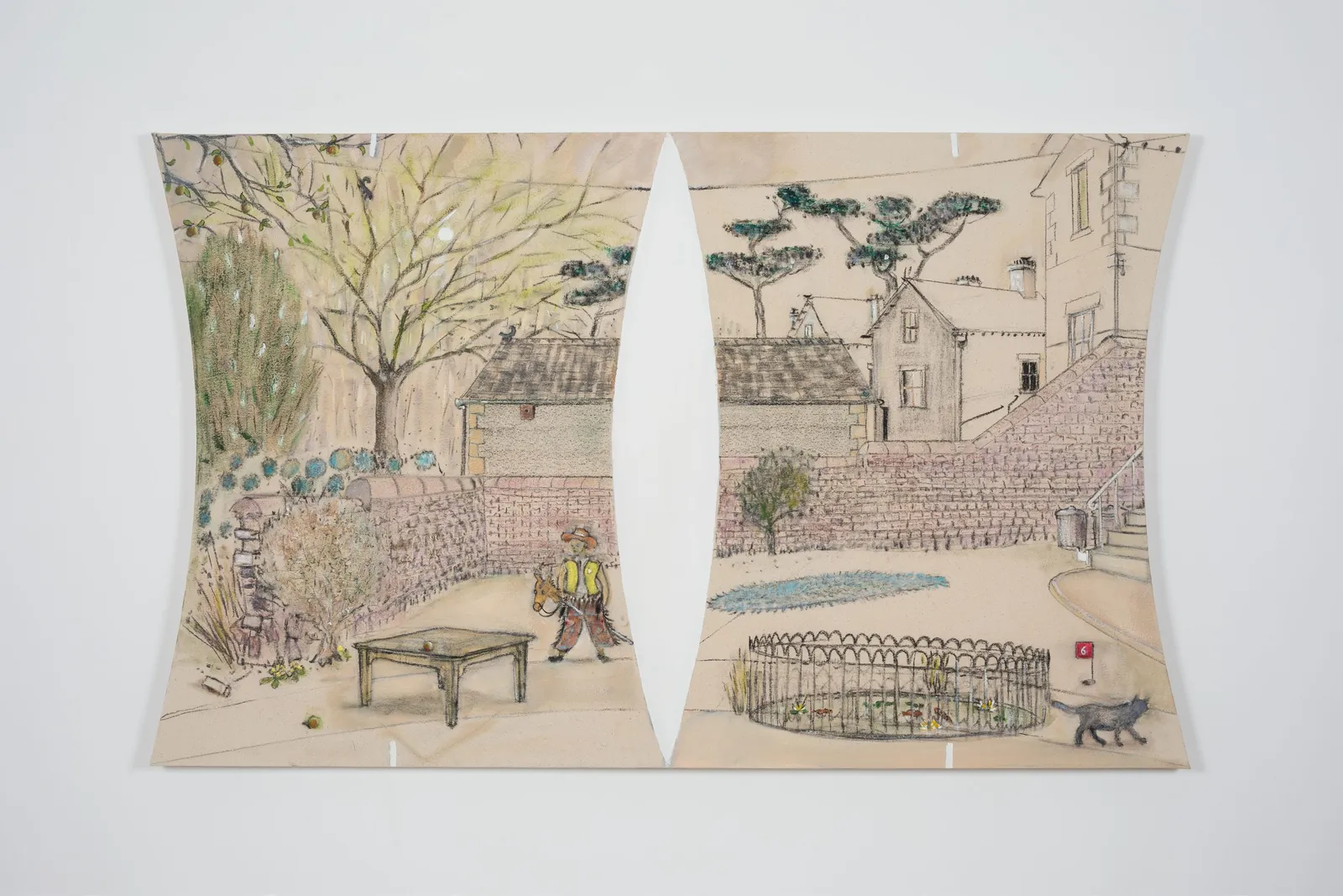 Merlin James, The Oval Rug, 2024-25