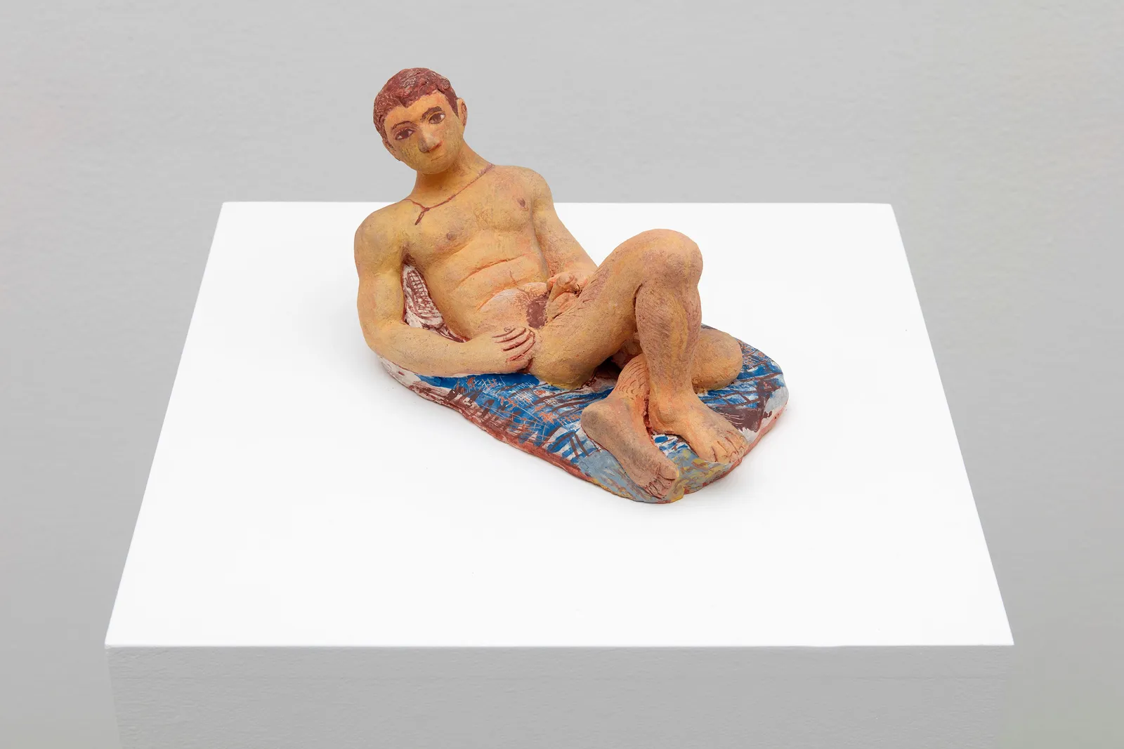 Louis Fratino, Reclining nude with crossed legs, 2025