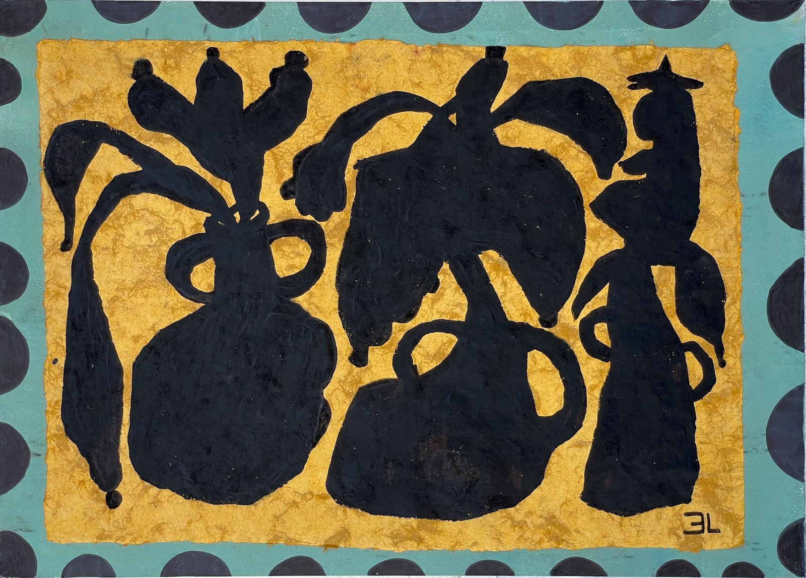 Emma Larsson, Black Flowers in Vases II, 2022