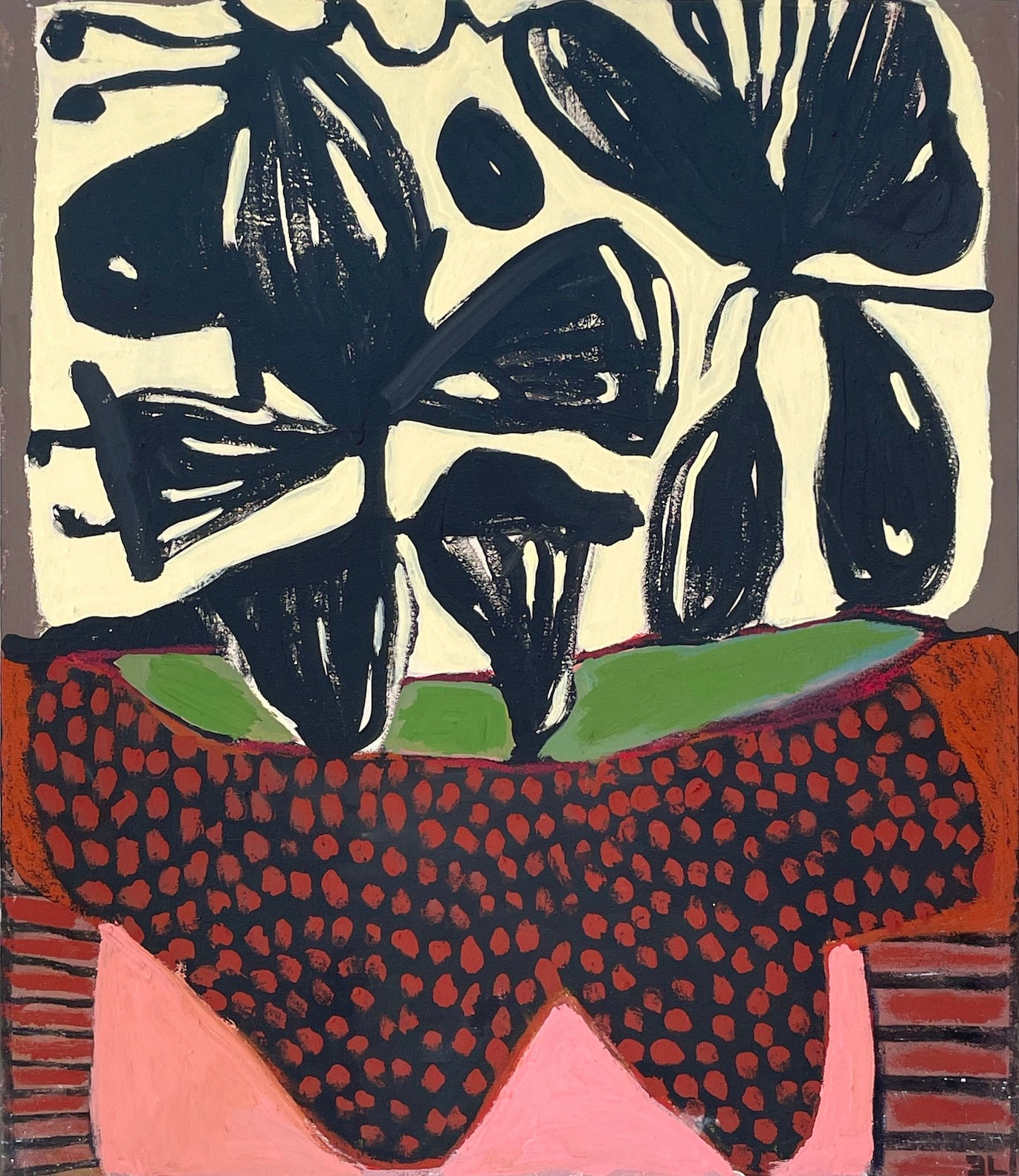 Emma Larsson, Flowers in a Dotty Pot, 2022