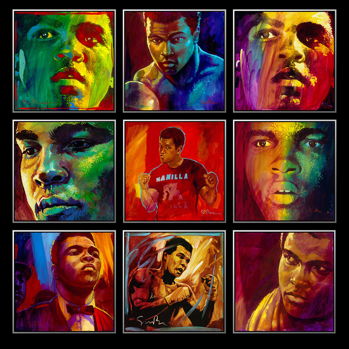 Simon Bull, Ali (Red), Metal Print, 2017