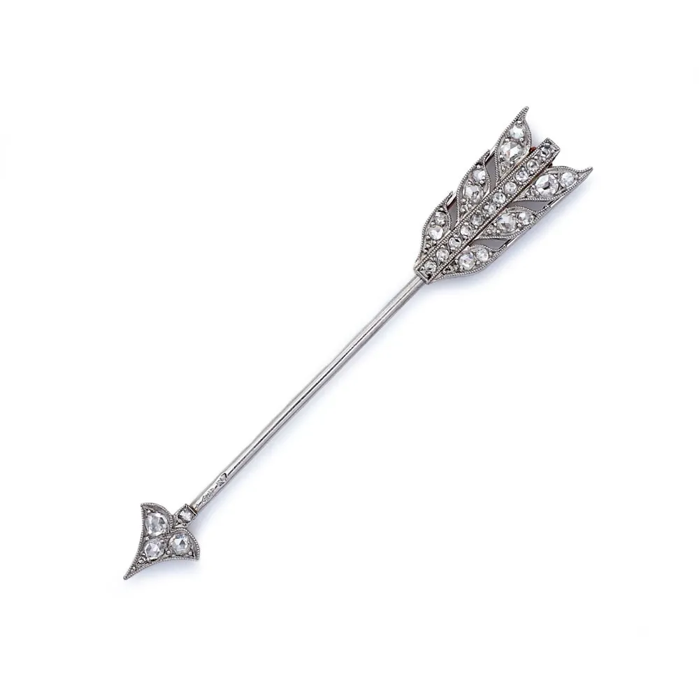 Cartier, A French Art Deco Jabot Arrow Brooch, c. 1915