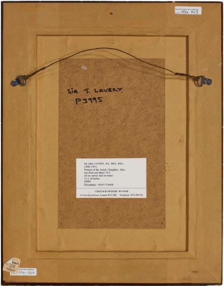 Sir John Lavery, Portrait of the Artist's Daughter, Alice, 1912