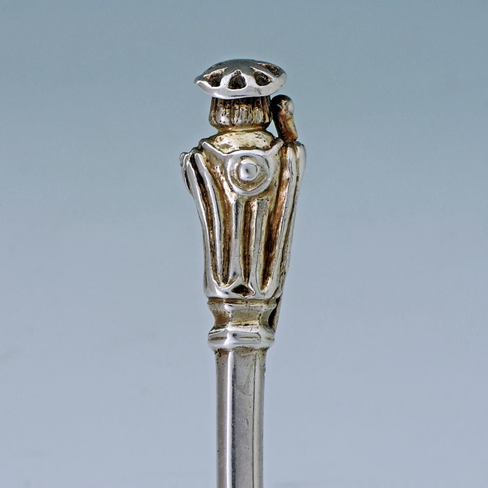 William Simpson, A Henry VIII Antique English Silver Apostle Spoon, St. James The Greater, 1538
