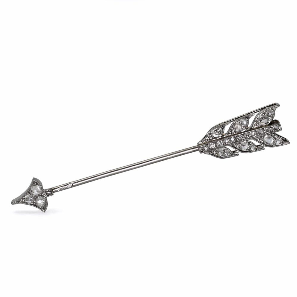Cartier, A French Art Deco Jabot Arrow Brooch, c. 1915
