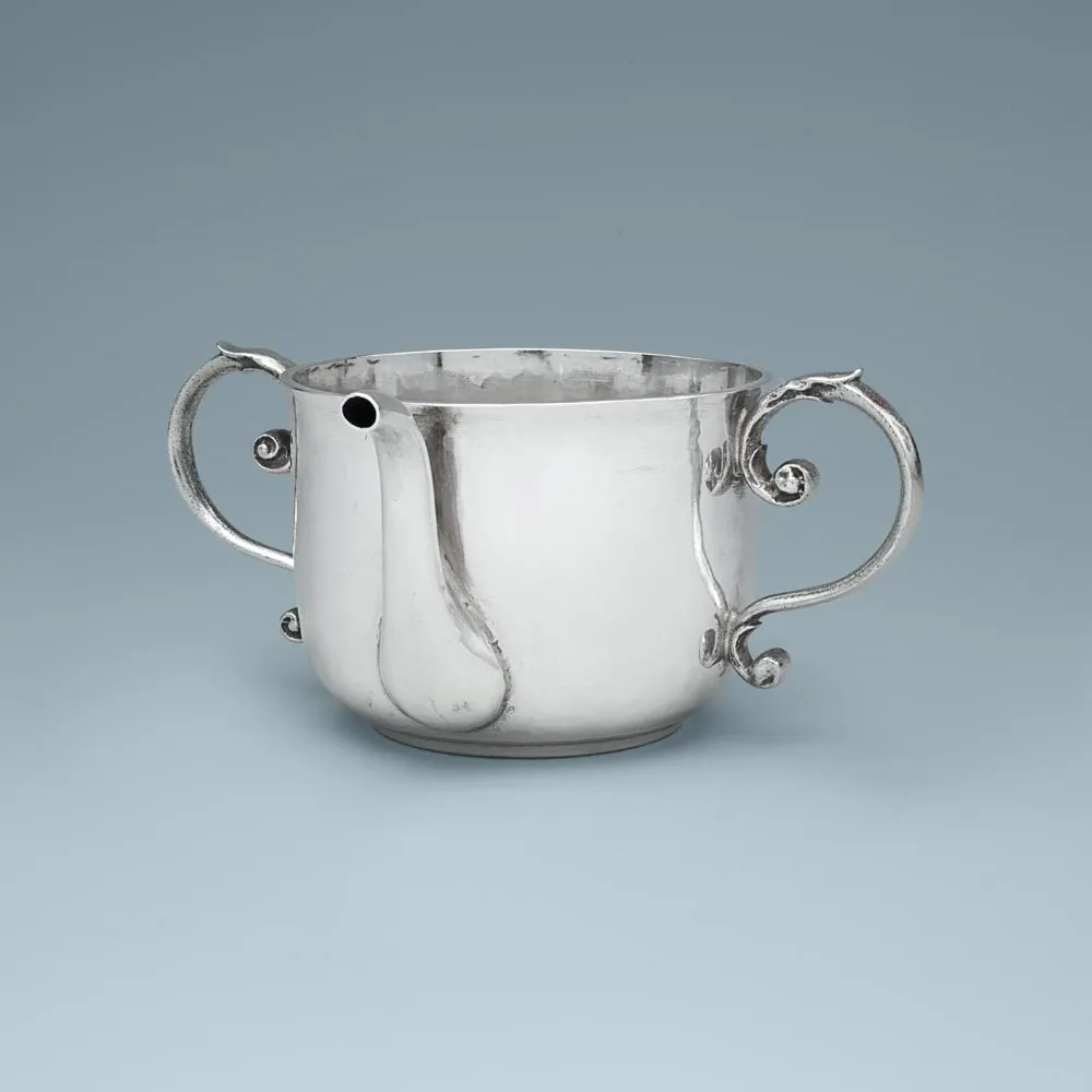mullets G crowned below, A Charles II Antique English Silver Spout Cup, c. 1675
