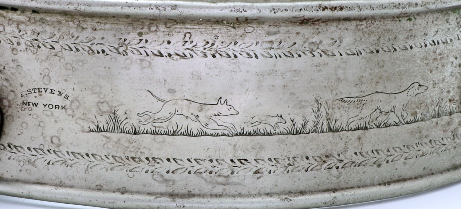 An Antique American Silverplate Dog Collar, c. 1868