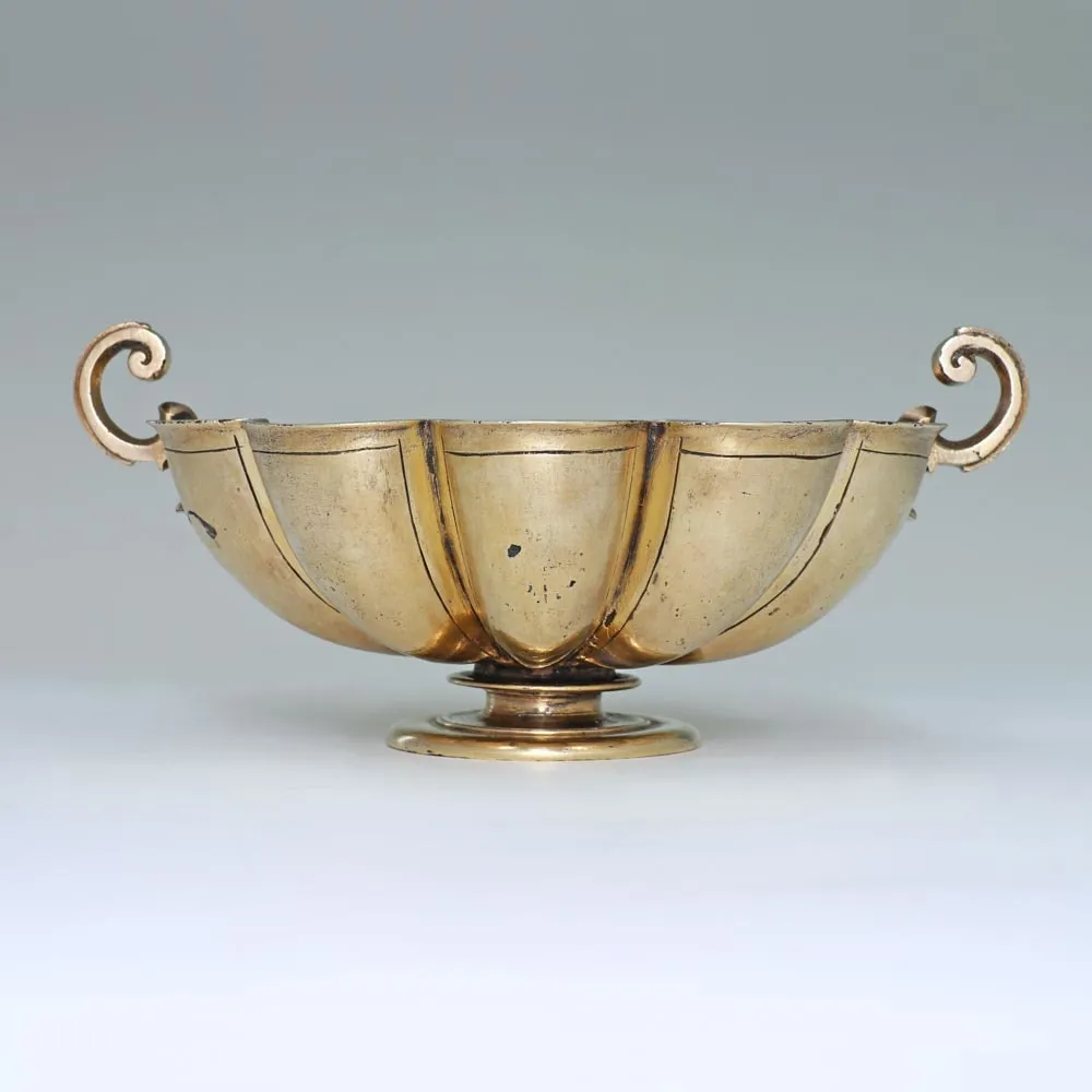 A Rare Spanish Colonial Silver-Gilt Two-Handled Cup from the Atocha Shipwreck, c. 1620