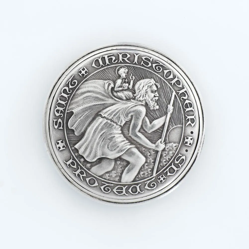 Movado, A Saint Christopher Silver Coin Watch, c. 1960