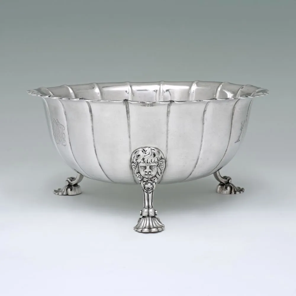 William Townsend, A George III Antique Irish Silver Footed Bowl, c. 1775