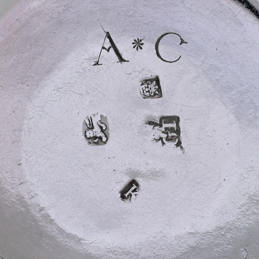 George Greenhill Jones, A Small George I Antique English Silver Brandy Warmer, 1725