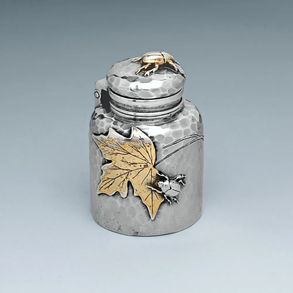 Tiffany & Co., An American Silver & Gilded Inkwell, c. 1880