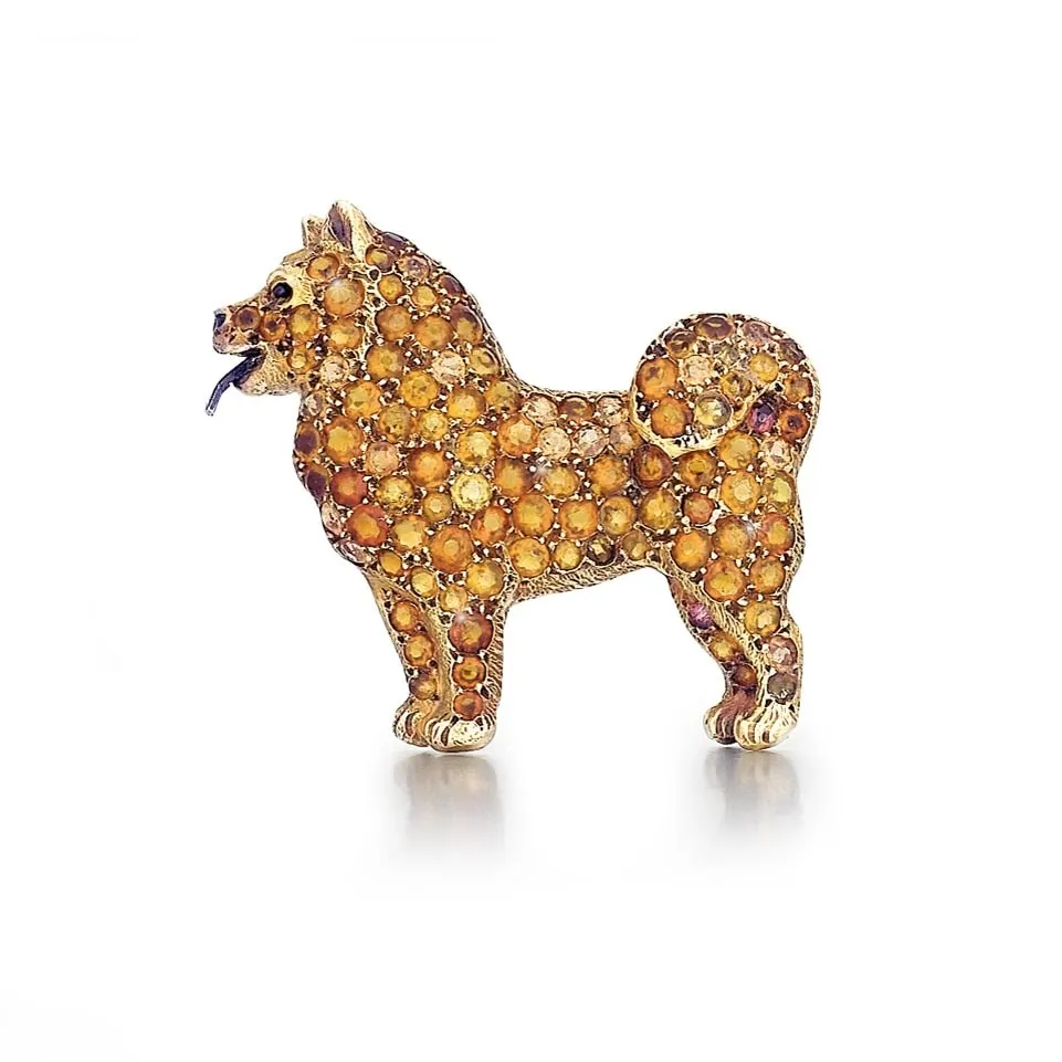 Marcus & Co., An American Art Deco Dog Brooch, c. 1935