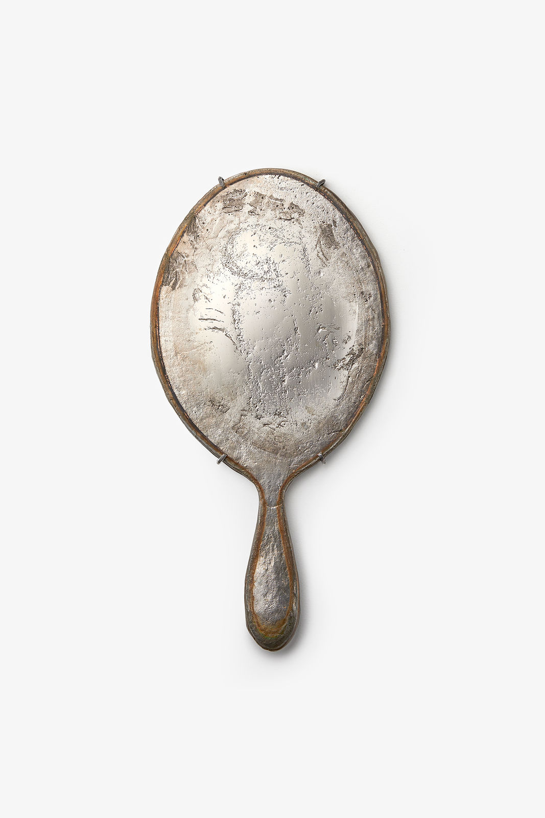 Adi Toch, Large tall oval hand mirror (Cloudy) , 2023
