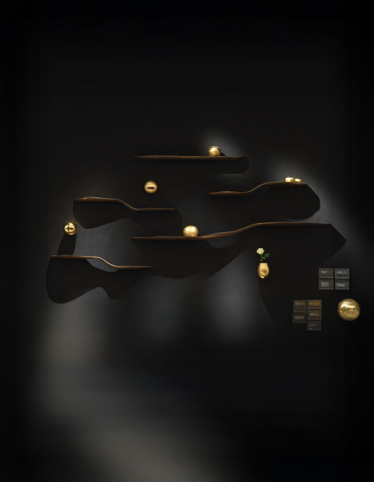 Marc Fish, Mokume-Gane Console & Shelves, 2022