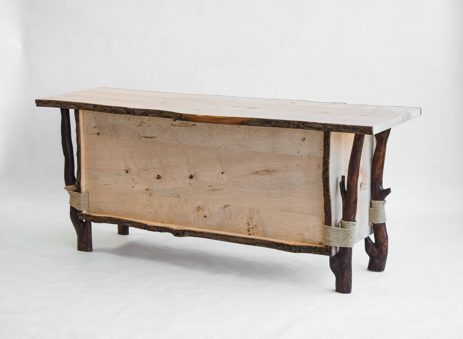 Willem Van Hooff, Ripped wood credenza, 2025