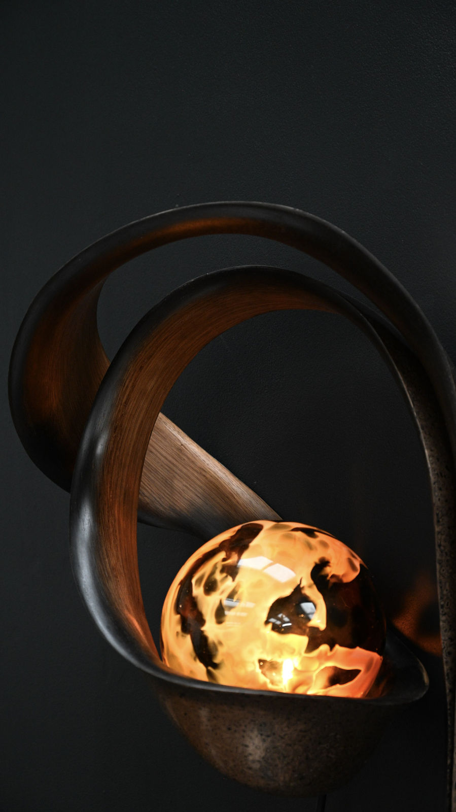 Marc Fish, Pair of Mokume Gane Wall Sconces, 2026