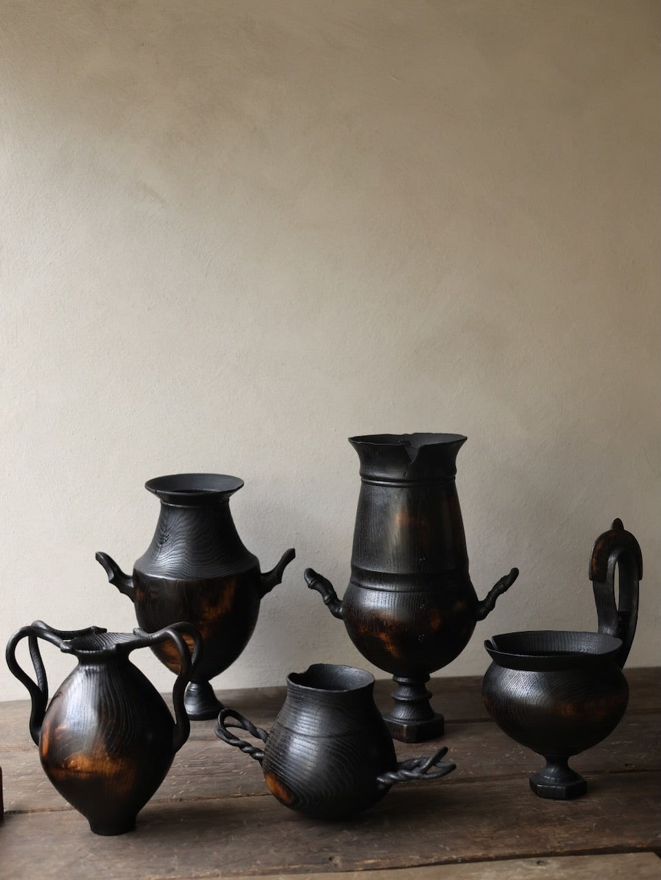 Ash & Plumb, Pentad II (Set of 5 Vessels), 2025