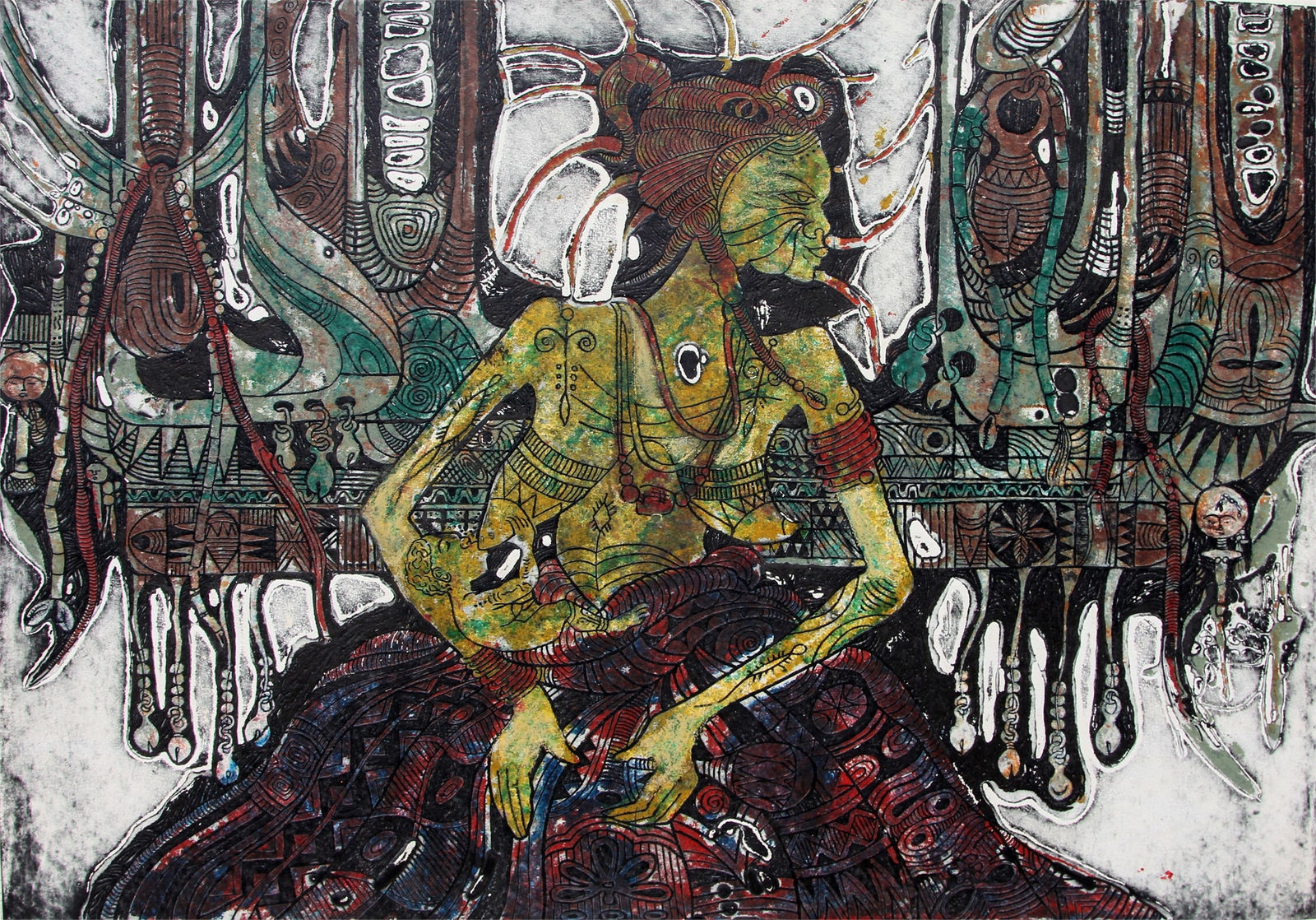 Moses Unokwah, ANCESTRAL MOTHER AND CHILD , 1999